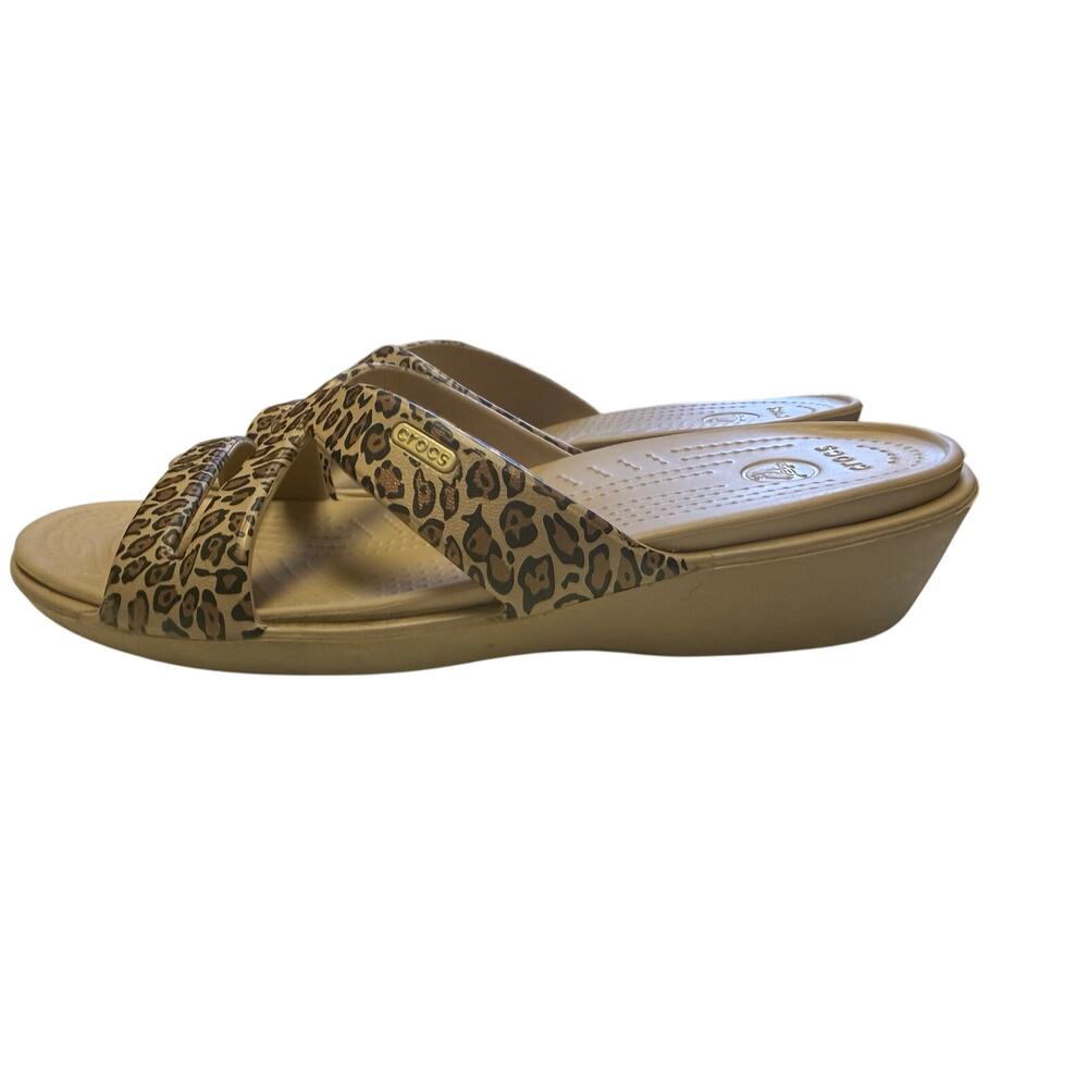 CROC sandles cheetah leapord womens size 11 - Picture 2 of 6